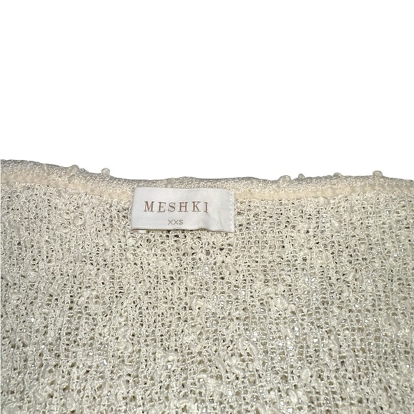 MESHKI Marisol Ivory Off Shoulder Boucle Maxi Dress, Size XXS - Picture 8 of 10